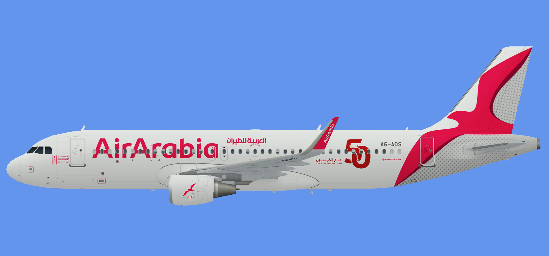 Air Arabia Airbus A320 'Year of the fiftieth'