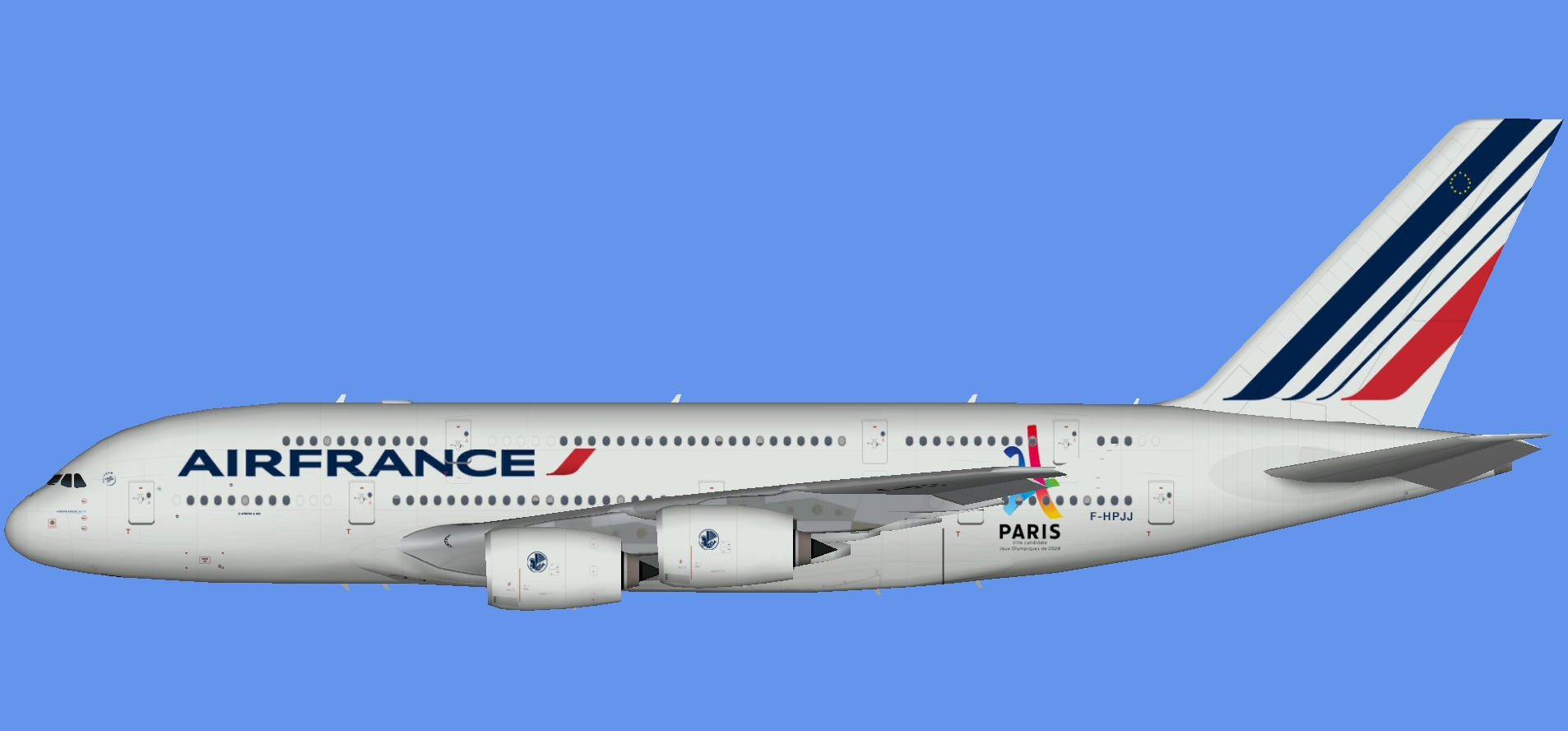 Air France A380 Paris 2024 (TFS)