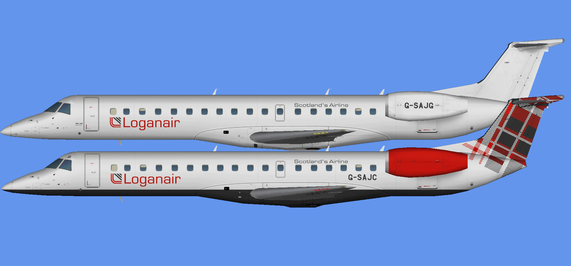 Loganair ERJ-145 'Tartan'