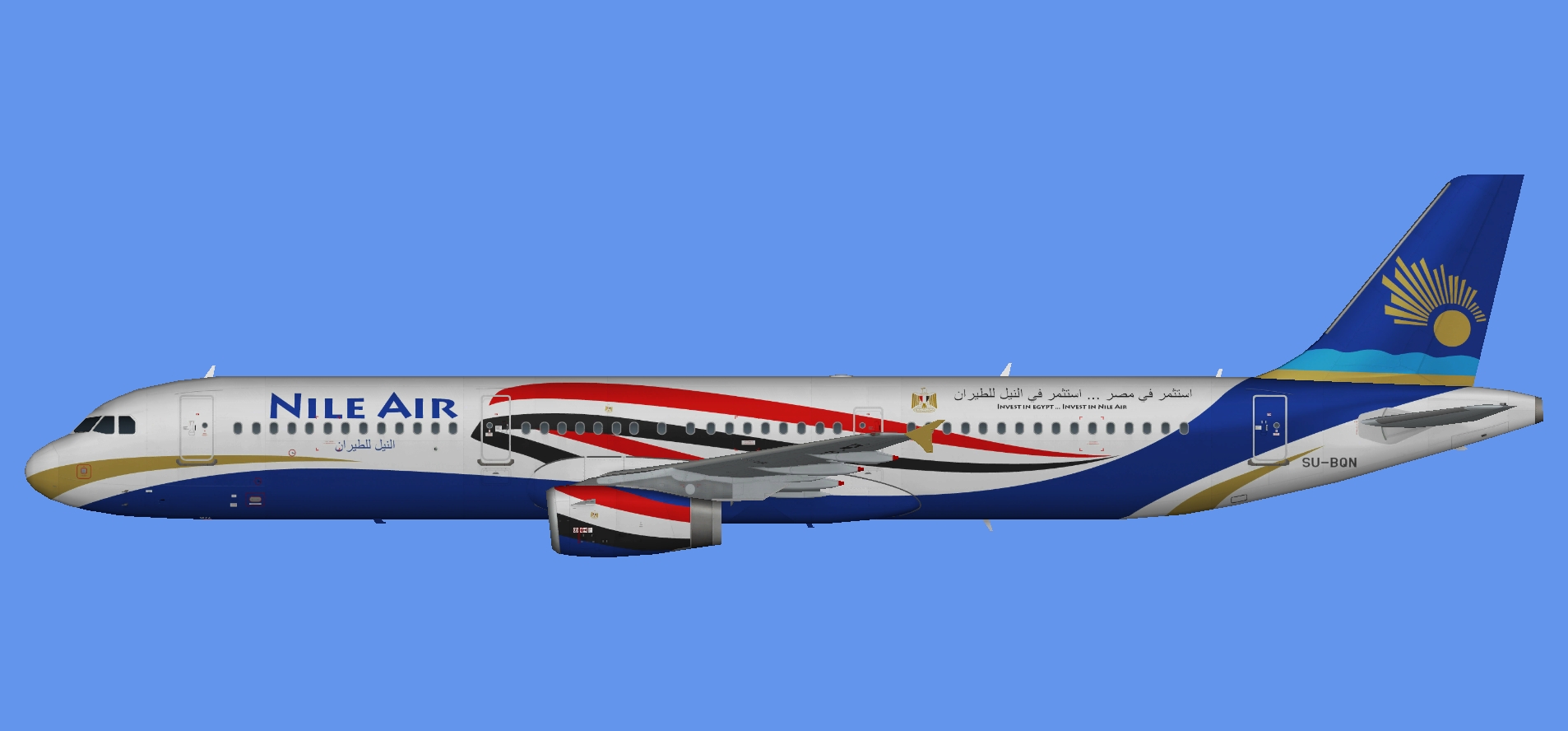 Nile Air A321 'Invest in Egypt'