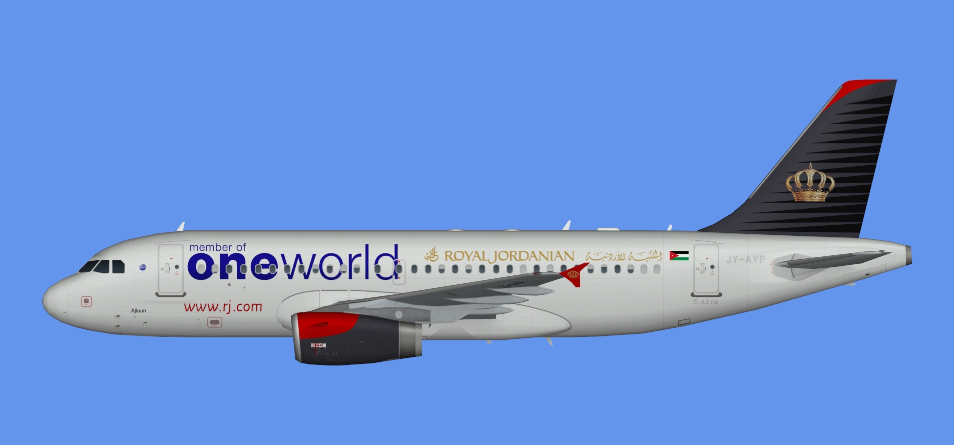 Royal Jordanian Airbus A319 Oneworld