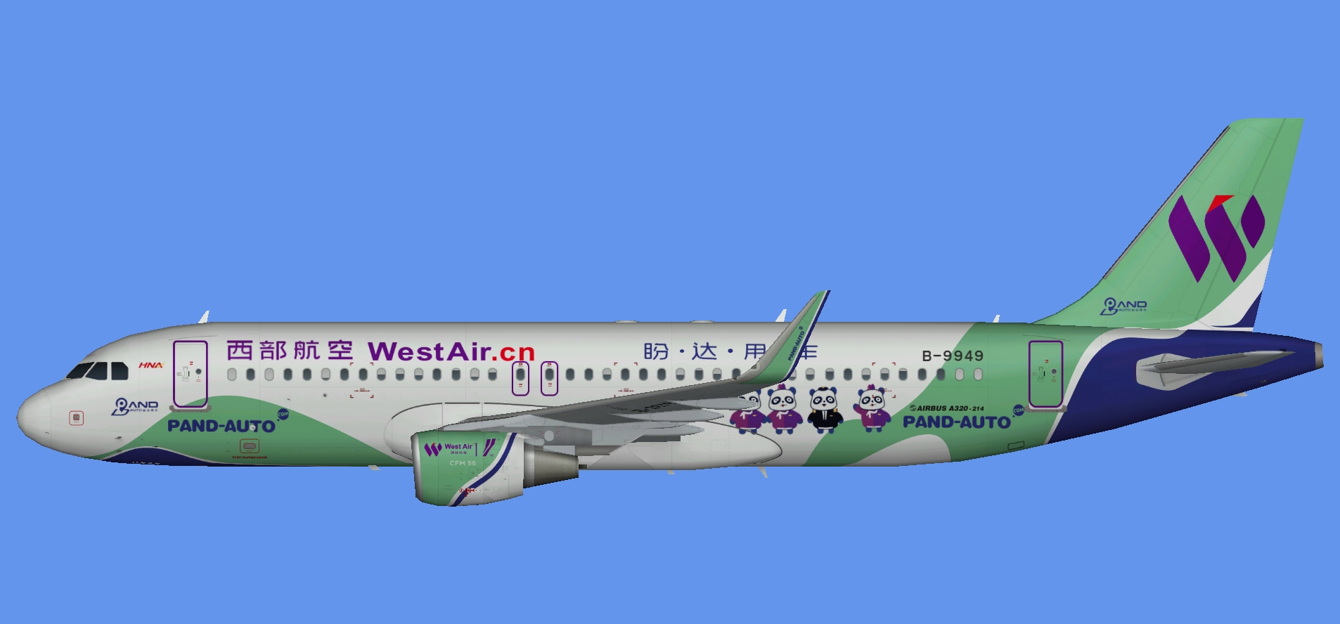 West Air A320 Pand Auto
