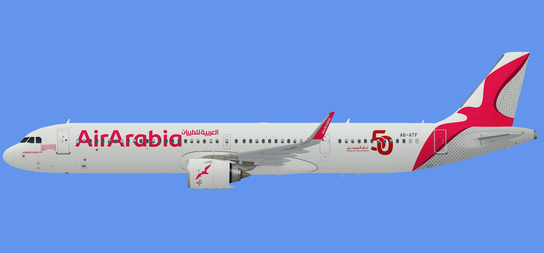 Air Arabia Airbus A321LR 'Year of the fiftieth'
