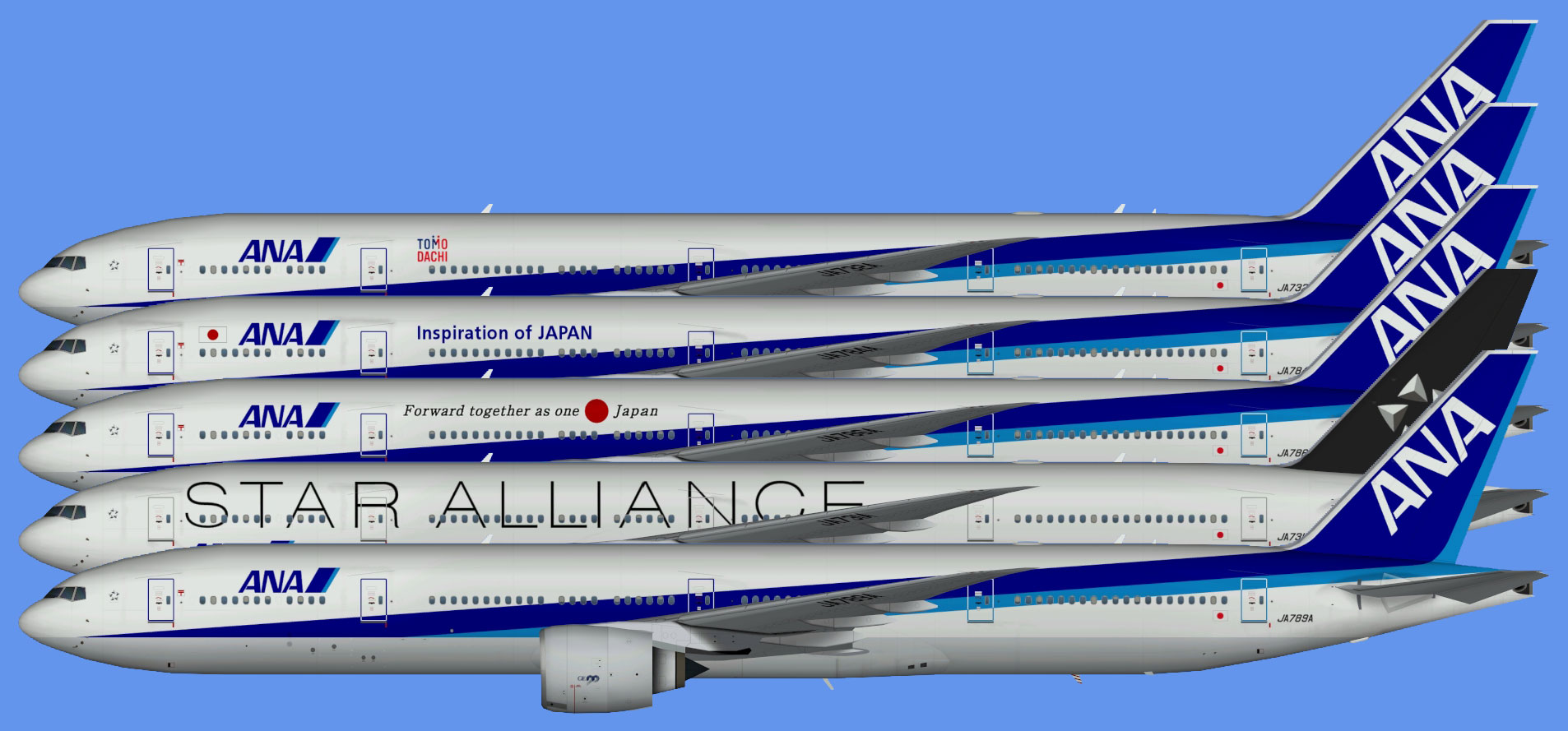 All Nippon Airways Boeing 777-200 (TFS) - The Flying Carpet Hub