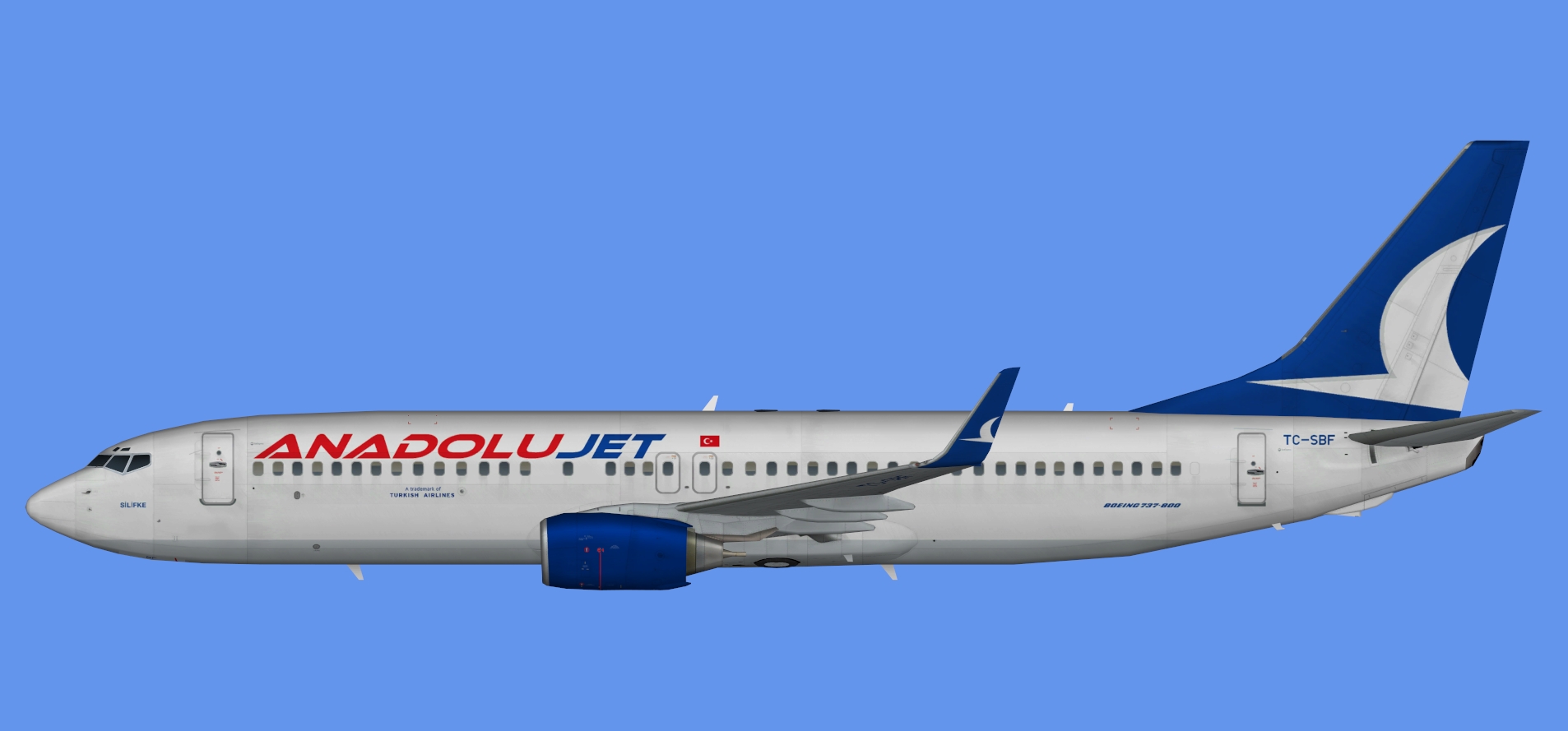 Anadolujet Boeing 737-800 ('eyebrows')