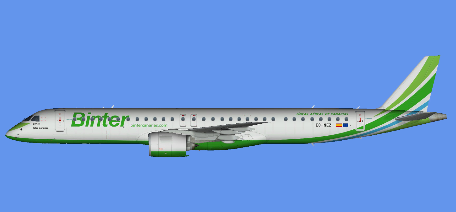 Binter Canarias Embraer 195 E2 (FSPXAI)