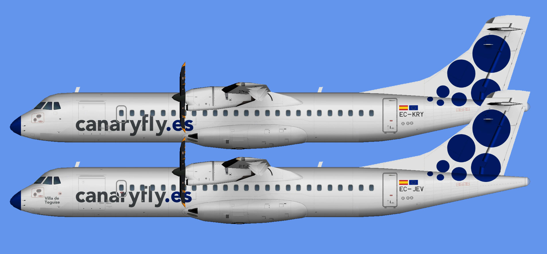 Canaryfly ATR 72 fleet (2018)