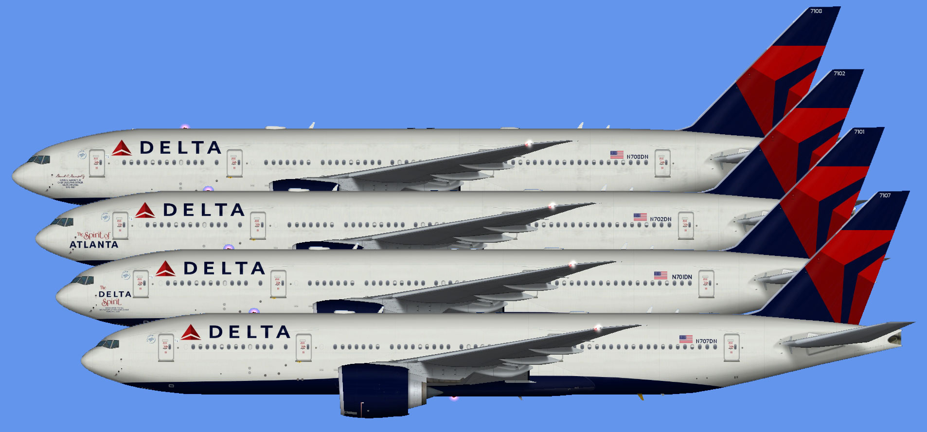 Delta Boeing 777-200LR (FSP)