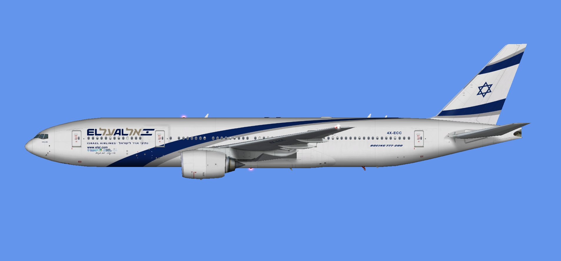 El Al 777-200 'Aliyah' (FSP)