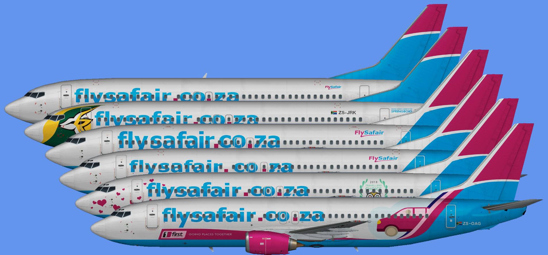 FlySafair Boeing 737-400 fleet 2019