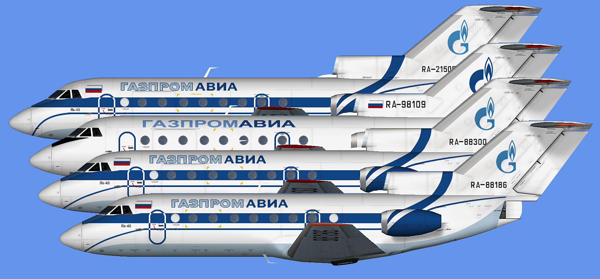 Gazpromavia Yakovlev Yak-40