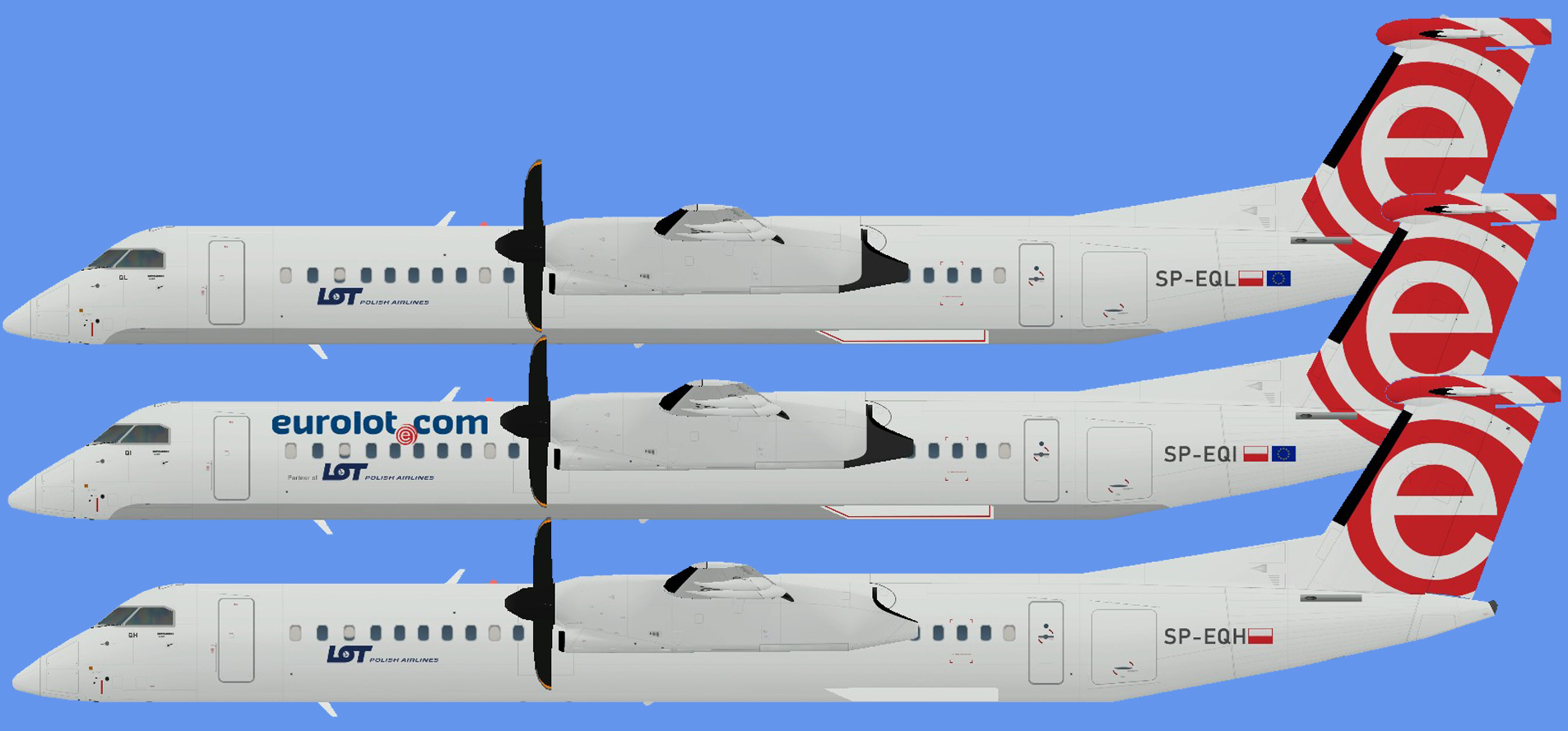 LOT (Eurolot livery) Dash 8-400 (AIG)