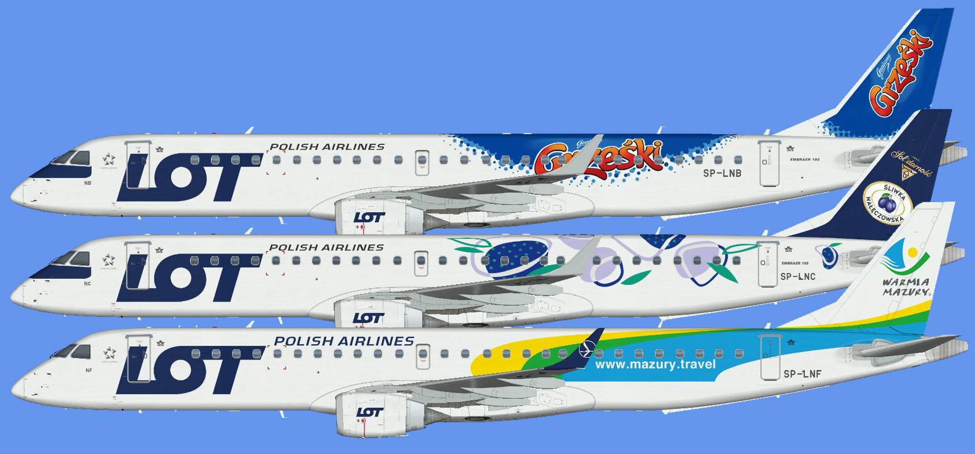 LOT Embraer E-195 logojets (FSPXAI)