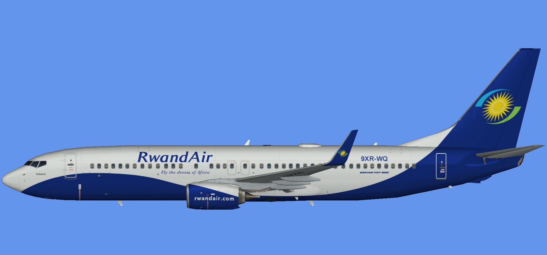 Rwandair Boeing 737-800 (Wi-Fi)