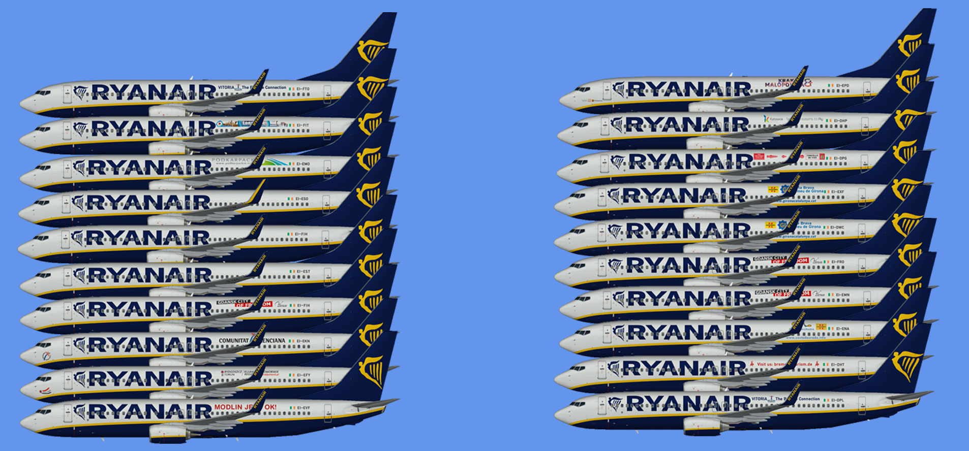 Ryanair 737-800 fleet