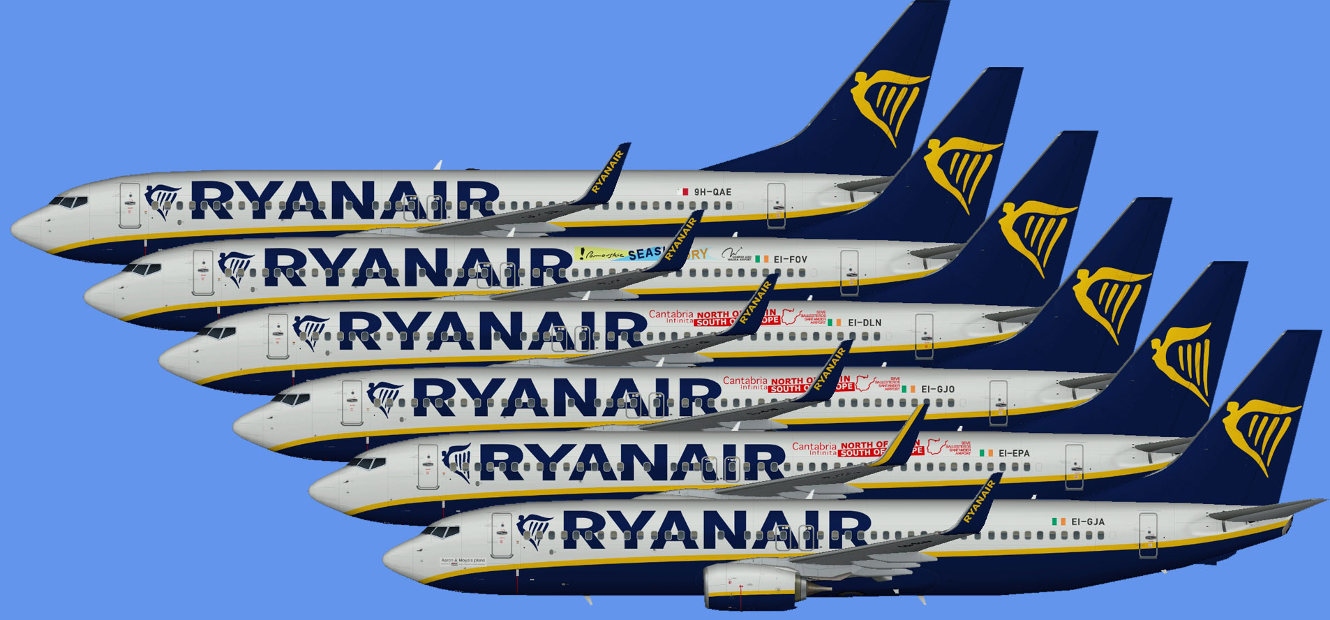 Ryanair 737-800 fleet update 2019