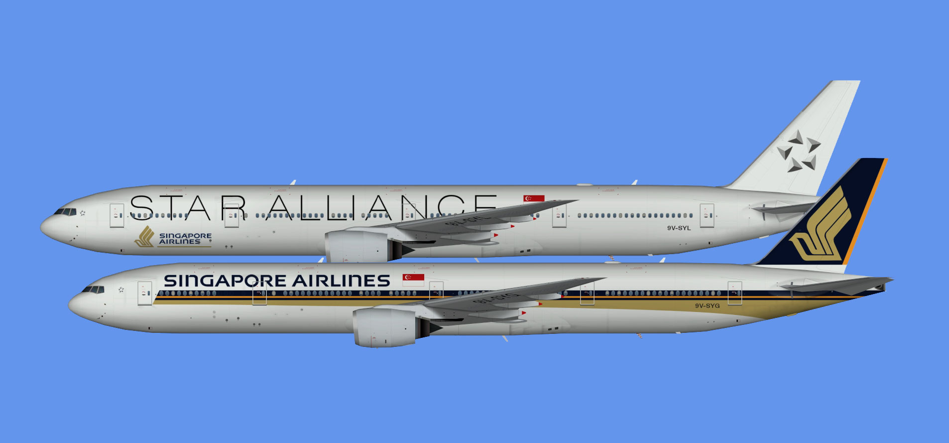 Singapore Airlines Boeing 777-300 (TFS)