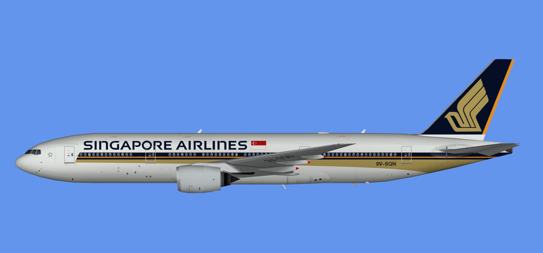Singapore Airlines Boeing 777-200 (TFS)