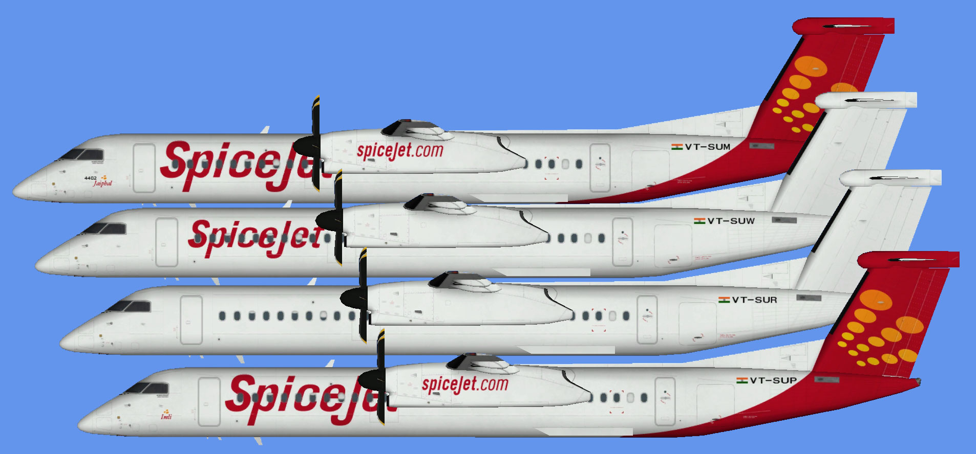 Spicejet Bombardier Dash 8-400