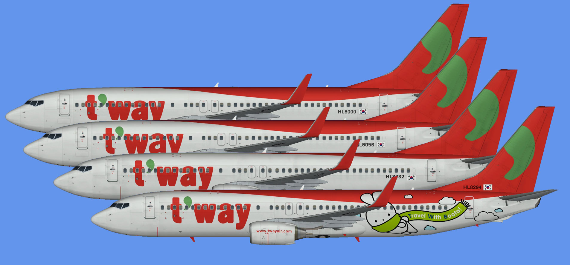 T'way Air 737-800