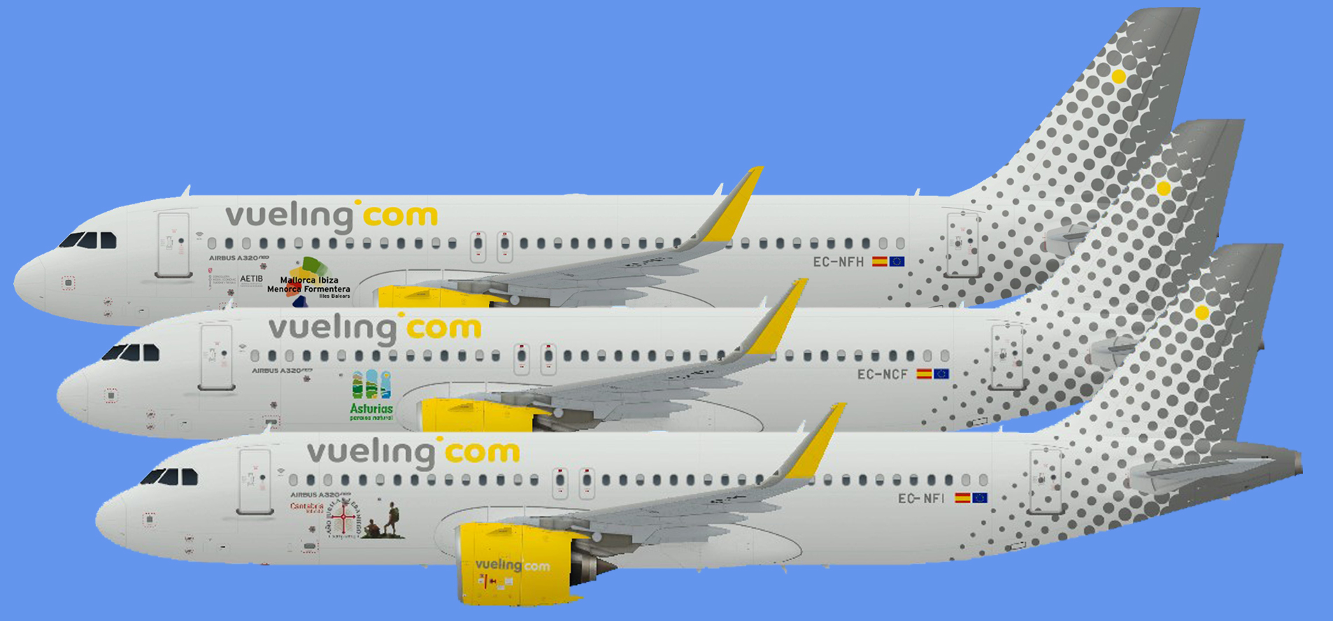 Vueling Airbus A320 NEO Logojets