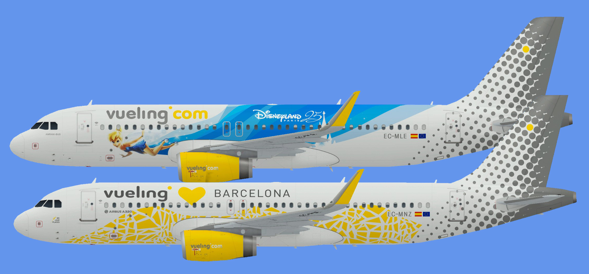 Vueling Airbus A320 logojets